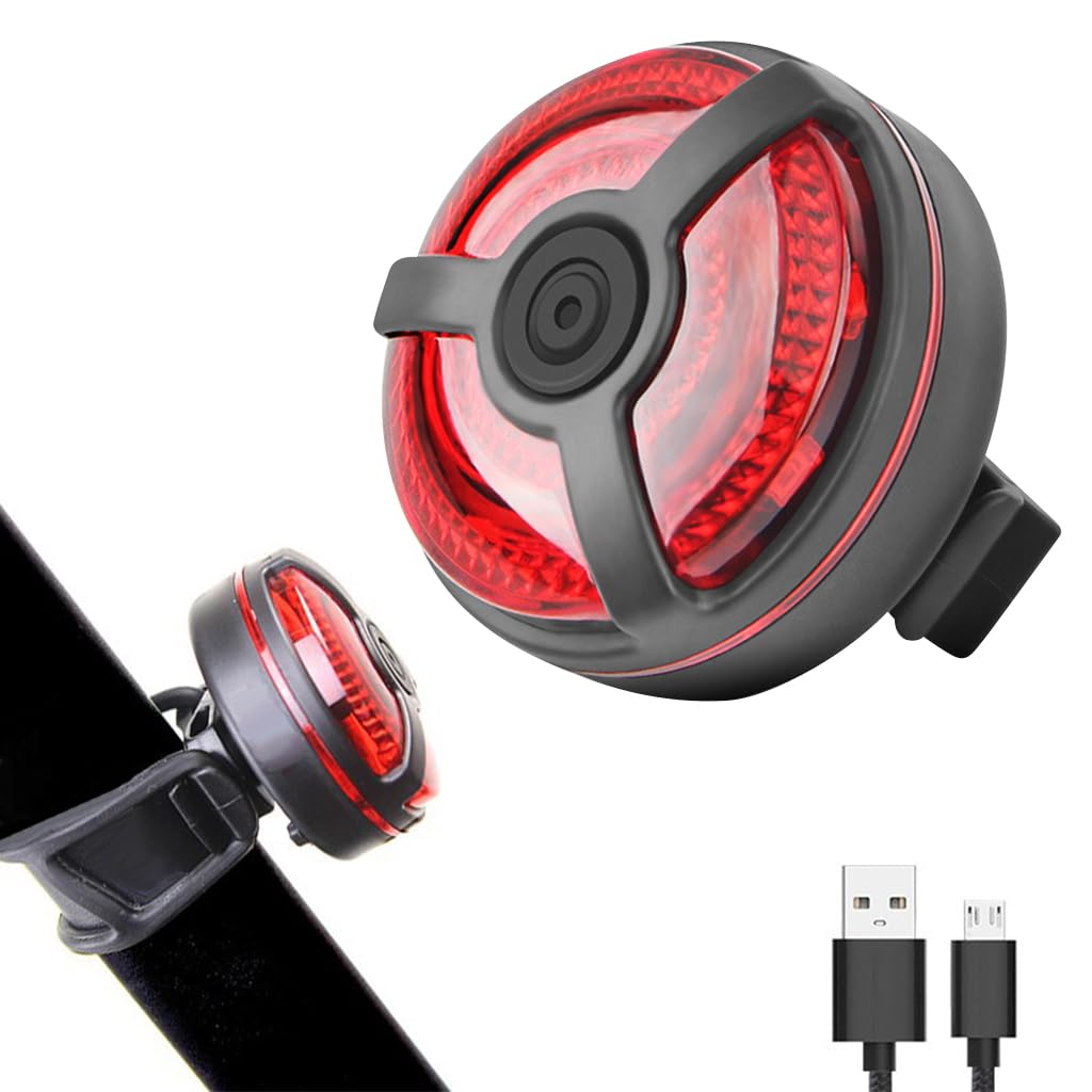 Proberos USB Bike Light High Brightness Red LED Rear Light IPX4 Waterproof Bike Tail Light Outdoor Riding Safety Red Warning Light with 5 Lighting Mode, Up to 7-15 Hours Prolonged Illumination Proberos USB Bike Light High Brightness Red LED Rear Light IPX4 Waterproof Bike Tail Light Outdoor Riding Safety Red Warning Light with 5 Lighting Mode, Up to 7-15 Hours Prolonged Illumination